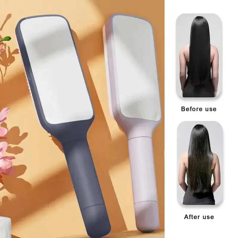 Rotating Comb Long Handle Anti-Static Scalp Massage Hair Comb for Women Self Hair Brush with Retractable Comb Hairdressing Tool